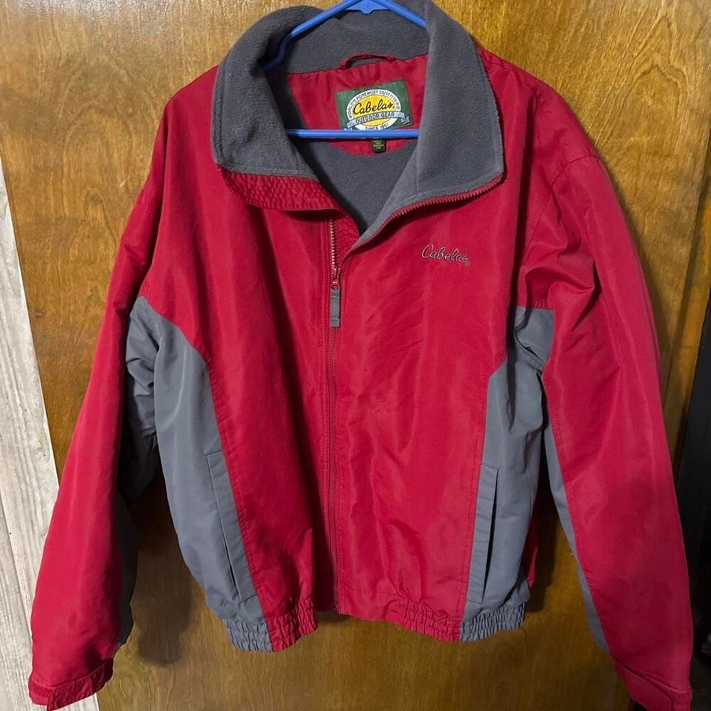 Cabela-s Men's Red and Burgundy Jacket